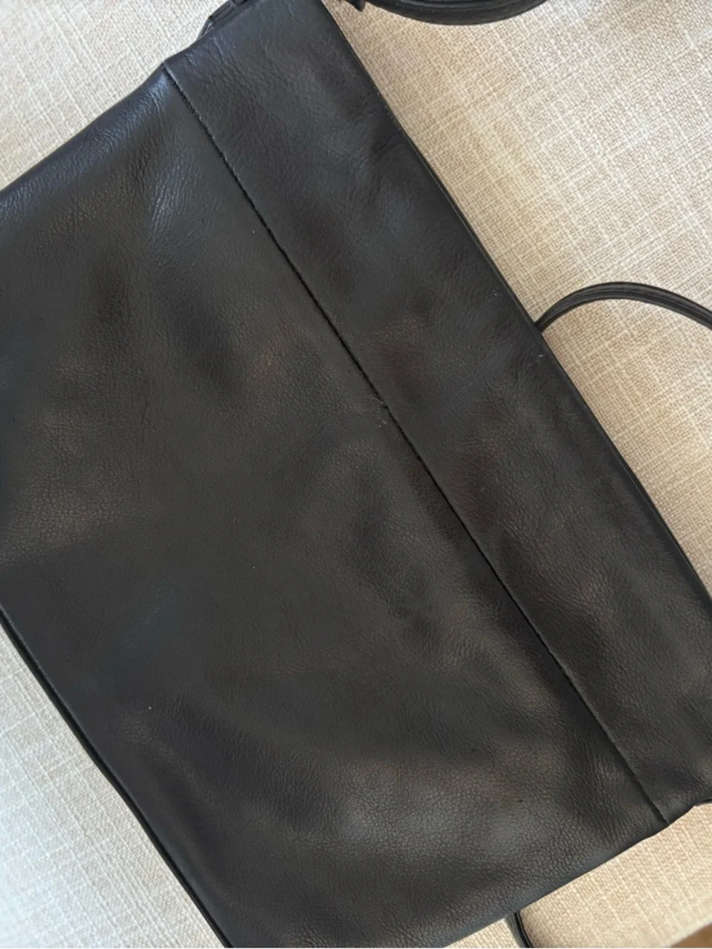 Margot Black Leather Crossbody Bag Minimalist Soft Leather Everyday Purse